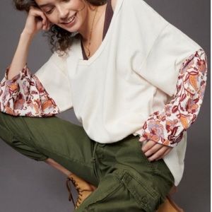 Anthropologie puffy sleeve top